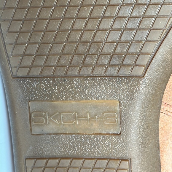 SKETCHERS SKCH+3 suede leather fringe western cowgirl boho hidden wedge boots - Picture 6 of 7